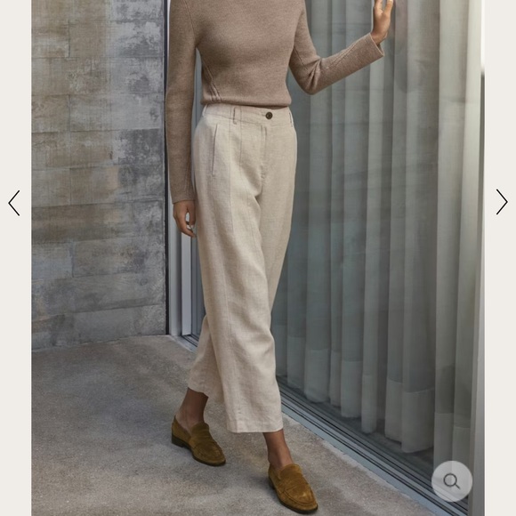 Poetry Pants - Poetry NWT Barrel Balloon Trousers Linen & Summer Wool Sz 10 Ecru Gray